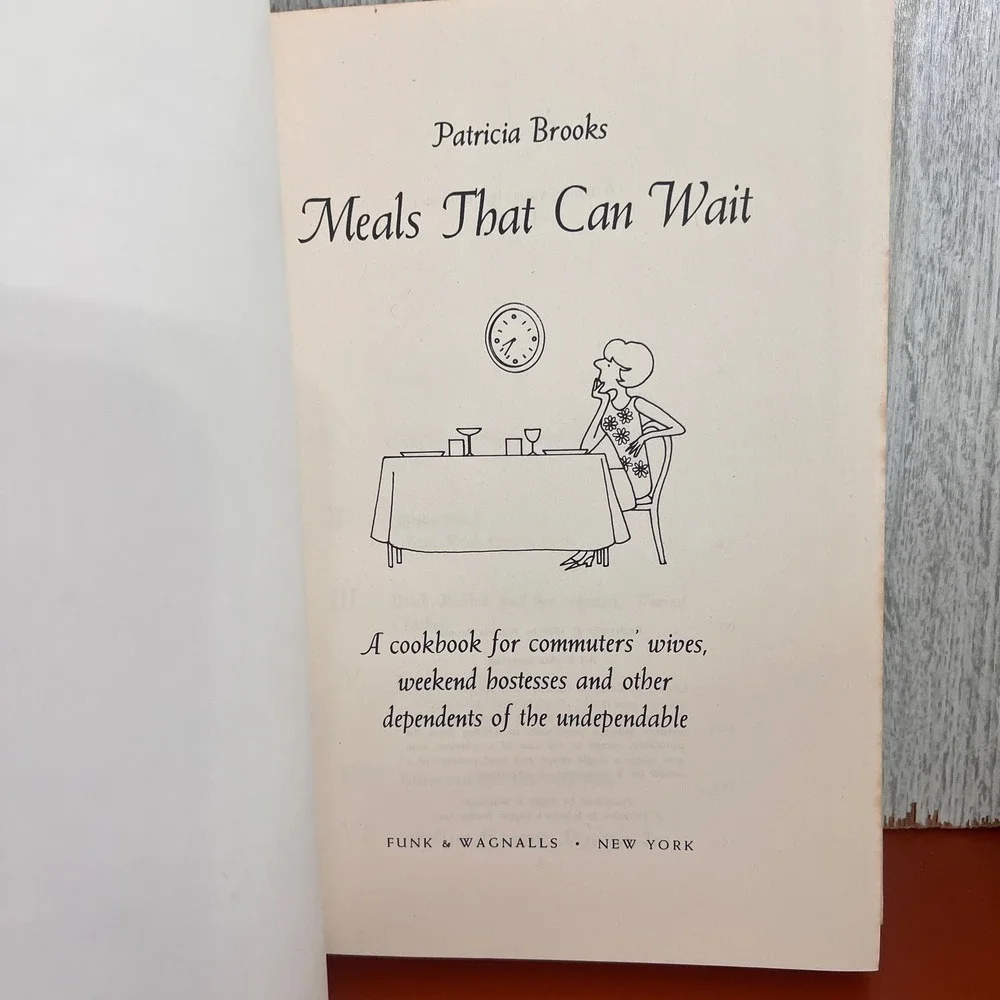 1970 Meals That Can Wait by‎ Patricia Brooks vintage cookbook